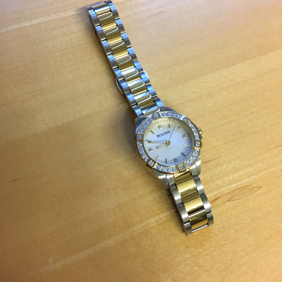 Bulova Two-tone watch with diamonds - NEW IN BOX!